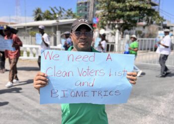 PNCR/Opposition Protest in front of GECOM for Clean Voters List and Biometrics