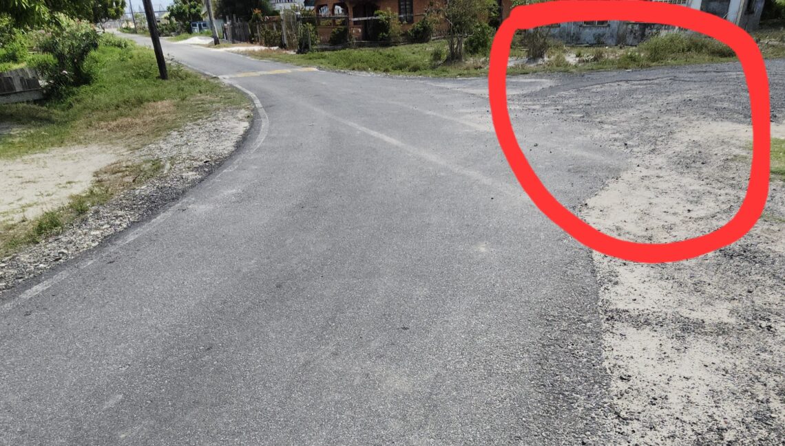 Suddie Housing Schemes-the damaged is in the scheme built during Burnham government and the asphalted road is housing development during the PPP government