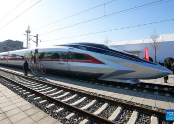 This photo shows the CR450AF bullet train in Beijing, capital of China, on December 29, 2024 (XINHUA)