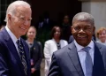 President João Lourenço (R) said the visit marked a turning point in US-Angola relations