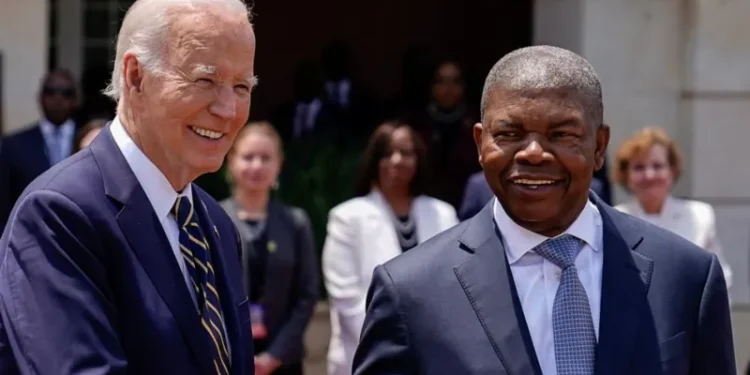 President João Lourenço (R) said the visit marked a turning point in US-Angola relations