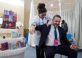 BEIJING, Dec. 3, 2024 (Xinhua) -- A British delegate experiences a Chinese traditional therapy during the 2024 World Conference on Traditional Medicine in Beijing, capital of China, Dec. 3, 2024. The conference kicked off Tuesday in Beijing under the theme "Diversity, Inheritance and Innovation: Traditional Medicine for All." (Xinhua/Ju Huanzong)