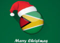 Flag of Guyana. Merry Christmas