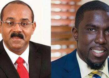 Prime Minister Gaston Browne and Opposition Leader and head of the United Progressive Party, Jamaie Pringle