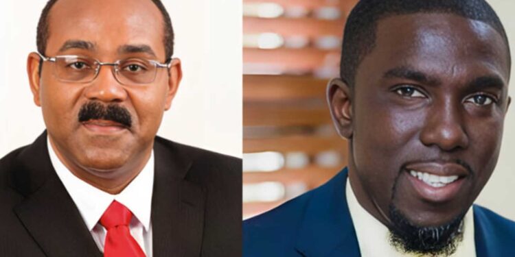 Prime Minister Gaston Browne and Opposition Leader and head of the United Progressive Party, Jamaie Pringle