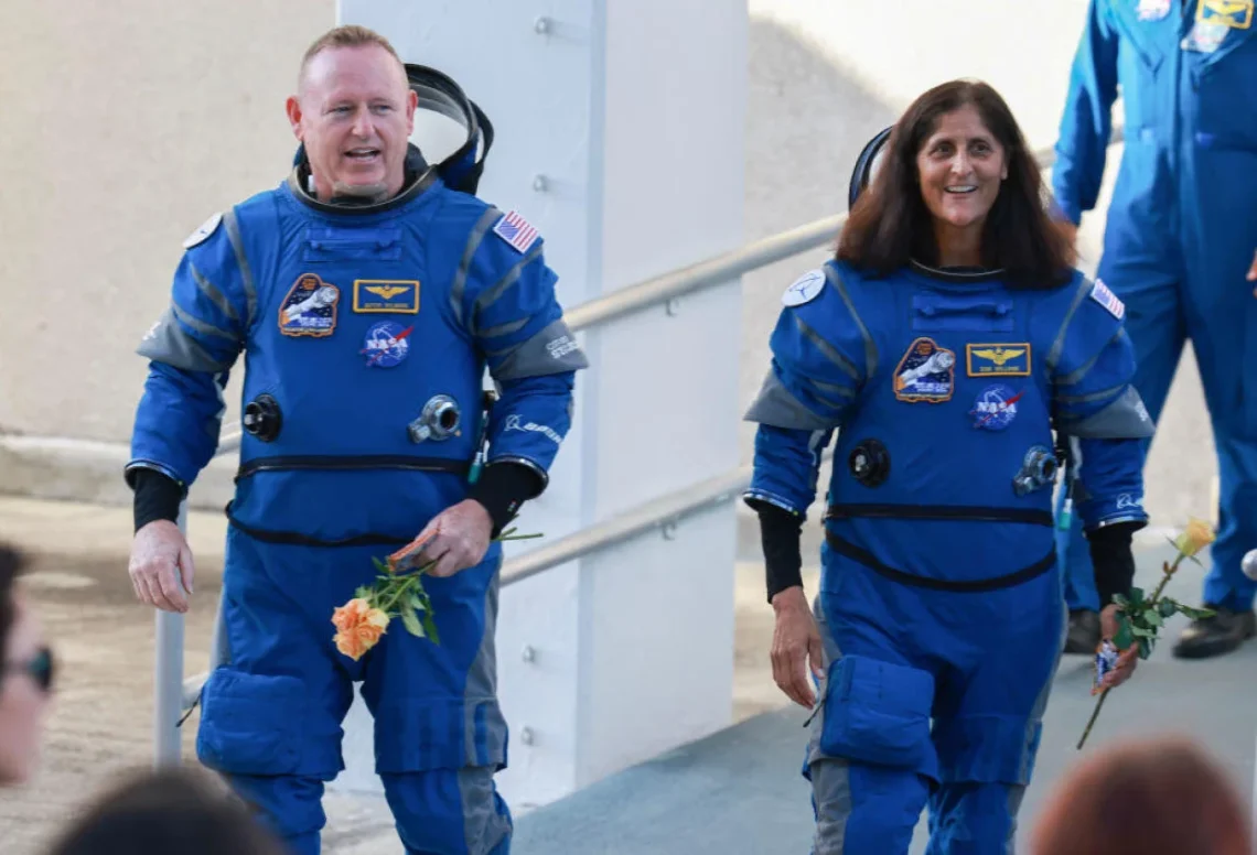 NASA astronauts Butch Wilmore and Suni Williams, seen ahead of their launch on Boeing's Starliner spacecraft, in Cape Canaveral, Florida, June 5, 2024.Getty Images