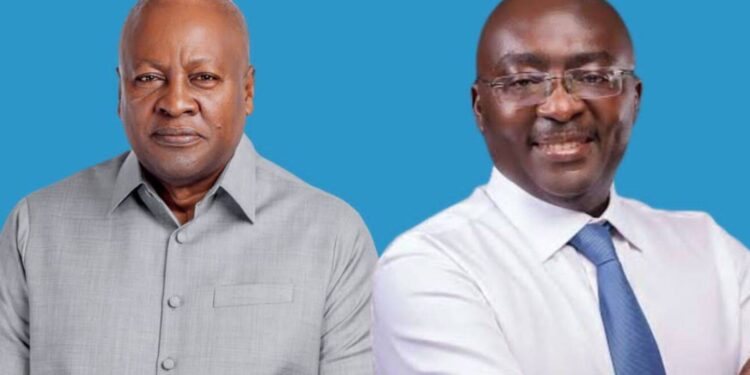 Former John Dramani Mahamaand Vice President Mahamudu Bawumia