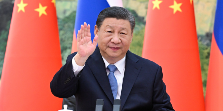 Chinese President Xi Jinping holds talks with Russian President Vladimir Putin via video link at the Great Hall of the People in Beijing, China, January 21, 2025. /Xinhua
