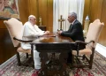 Pope Francis meets with Cuban President Miguel Díaz-Canel on June 20, 2023, at the Vatican. | Credit: Vatican Media
