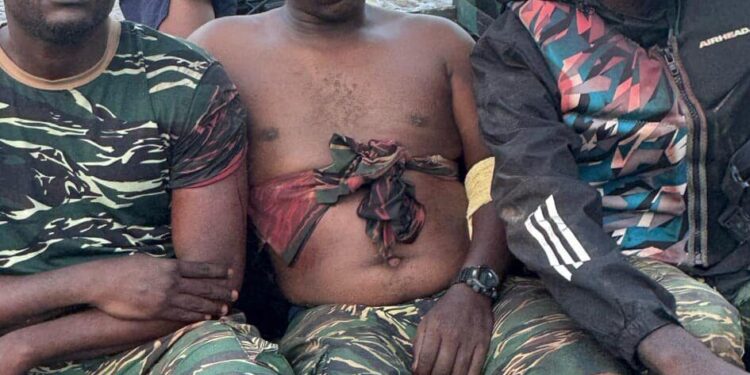 Some of the soldiers who were injured on Monday, February 2025