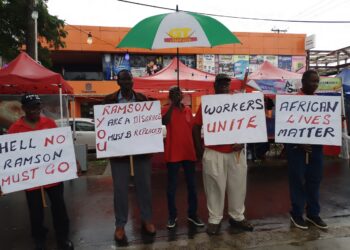 Protest by the Guyana Trades Union Congress (GTUC)