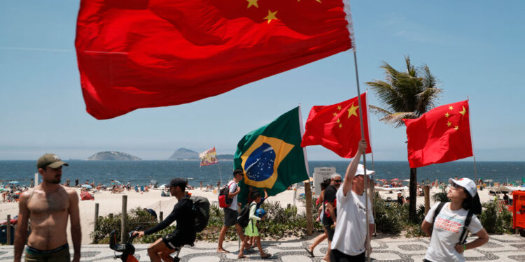 Bystanders await President Xi Jinping during the G20 Meeting in Rio de Janeiro in Nov 2024.
Ludovic Marin / AFP via Getty Images