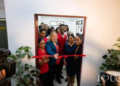 Vice-President for HESS (Guyana and Suriname), Clare Gardner (center); University of Guyana’s Vice-Chancellor Prof  Paloma Mohamed Martin; Director of UG’s Dental School Dr Zoe Perreira, other representatives of the GGI and students  assist in the cutting of the ribbon to officially launch the Dental Training Clinic and Laboratory