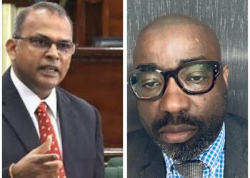 L-R Minister of Health Dr. Frank Anthony and Dr. Mark Devonish