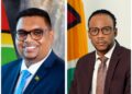 L-R President Irfaan Ali and Jermaine Figueria MP