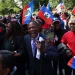 Members of the Haitian community and their allies at a rally against President Donald Trump’s rhetoric towards Haitian migrants in Ohio, in Boston, Mass., on Sep. 24, 2024.Jessica Rinaldi—The Boston Globe/Getty Images