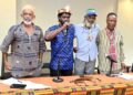 Maroon Chiefs dispelling Myths at The UWI, January 9, 2025. Left to Right. Maroon Colonels (Chiefs)
Sr. Colonel Wallace Sterling (Moore Town); Chief Richard Currie (Accompong);
Colonel Kenute Cameron (Flagstaff) and Colonel Lloyd Lattibeaudiere ( Scotts Hall Maroons). - Photo: Global African Diaspora Kingdom
