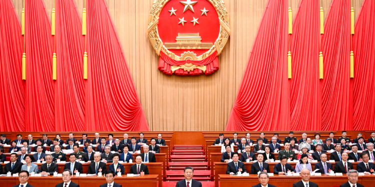 The opening meeting of the third session of the 14th National People's Congress is held at the Great Hall of the People in Beijing, on March 5, 2025. President Xi Jinping and other leaders attended the opening meeting. Photo: Xinhua