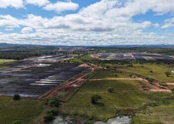 Photo shows the Mauriti Photovoltaic Project built by a Chinese enterprise in Ceara, Brazil. (Photo/Huo Xiangyuan)