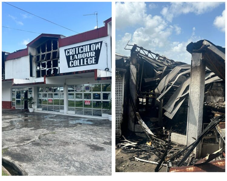 The ravishes from the fire at Critchlow Labour College, on March 22, 2025
