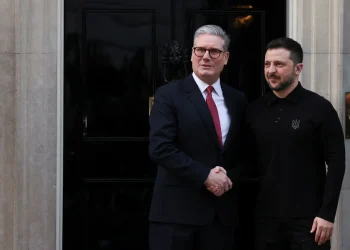Starmer gave Zelensky a friendly welcome on Saturday. Temilade Adelaja/Reuters