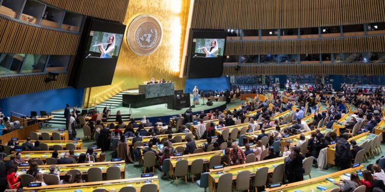 UN Photo/Manuel Elías The 69th session of the Commission on Status of Women opens in the UN General Assembly Hall in New York.