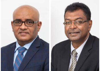 L-R Vice President Bharrat Jagdeo and Member of Parliament Kemraj Ramjattan