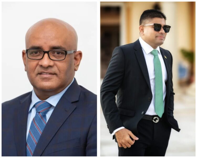 L-R Vice President Bharrat Jagdeo and Businessman Azruddin Mohammed
