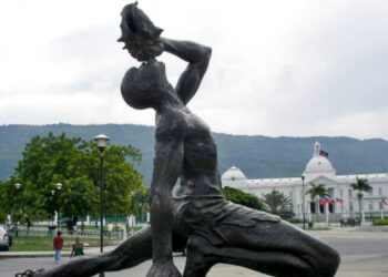 The Unknown Slave,' a monument to the memory of slavery in Port-au-Prince, Haiti.