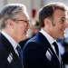 France's President Emmanuel Macron welcomes Britain's Prime Minister Keir Starmer as he arrives for a summit of the "Coalition of the Willing" in Paris on March 27. Ludovic Marin/AFP/Getty Images