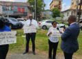 Guyanese protesting Commissioner of Information Charles Ramson Sr Office over the failure to provide information under the Act- March 28, 2025