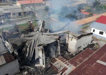 The ravishes from the fire at Critchlow Labour College, on March 22, 2025