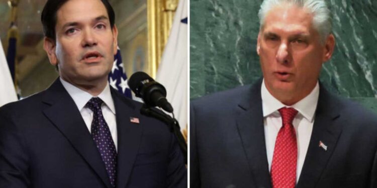 US Secretary of State Marco Rubio and Cuban President Miguel Díaz-Canel