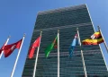 Flags fly outside the United Nations headquarters Sept. 28, 2019. (AP Photo/Jennifer Peltz, File)