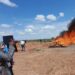 © UNODC Authorities incinerate illicit drugs seized in Niamey, Niger.