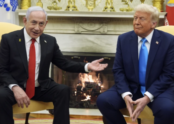 President Donald Trump meets with Israel’s Prime Minister Benjamin Netanyahu in the Oval Office of the White House, Tuesday, Feb. 4, 2025, in Washington. (AP Photo/Evan Vucci)