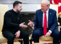Volodymyr Zelensky and President Trump in the Oval Office yesterday. Doug Mills/The New York Times