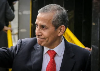 Peru's former President, Ollanta Humala, at his sentence hearing at a court in Lima on Tuesday.Connie France / AFP - Getty Images