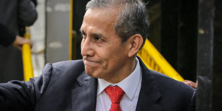 Peru's former President, Ollanta Humala, at his sentence hearing at a court in Lima on Tuesday.Connie France / AFP - Getty Images