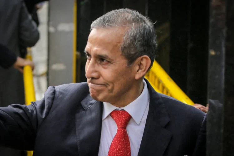 Peru's former President, Ollanta Humala, at his sentence hearing at a court in Lima on Tuesday.Connie France / AFP - Getty Images
