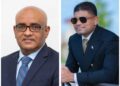 L-R Vice President Bharrat Jagdeo and Azruddin Mohamed