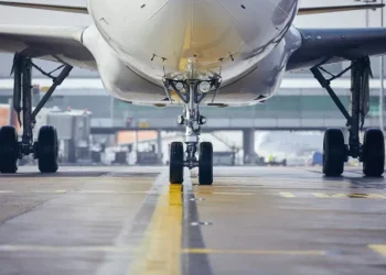 A stock photo shows a commercial airplane prepare to take off in Prague, Czech Republic. EyeEm Mobile GmbH /iStock via Getty Images