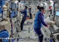 China's Shenzhou-19 crew works at the China Space Station. /China Manned Space Agency