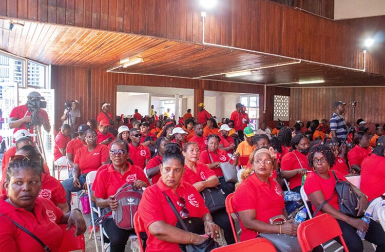 Guyana workers at Labour Day Rally, Critchlow Labour College May, 1st 2024