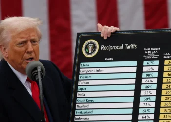 U.S. President Donald Trump delivers remarks on tariffs in the Rose Garden at the White House in Washington, D.C., on April 2, 2025.
Carlos Barria | Reuters
