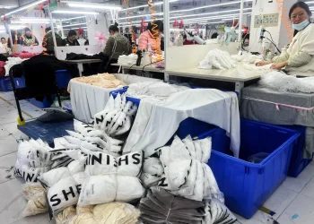 Dozens of garment factories in a manufacturing hub in southern China known as “Shein Village” have gone idle in recent weeks. The image above was taken in June 2024.
AFP via Getty Images