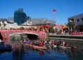 Dragon boat teams take part in a 1,500-meter race during the Dragon Boat Festival in Cape Town, South Africa, May 24, 2025. (Xinhua/Wang Lei)