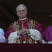 Newly elected Pope Leone XIV appears at the balcony of St. Peter's Basilica at the Vatican, Thursday, May 8, 2025. Andrew Medichini/AP