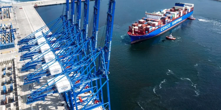Aerial view of Peru's China-backed Chancay Port. Image: CGTN