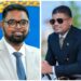 L-R President Irfaan Ali and Leader of the Opposition Azruddin Mohamed